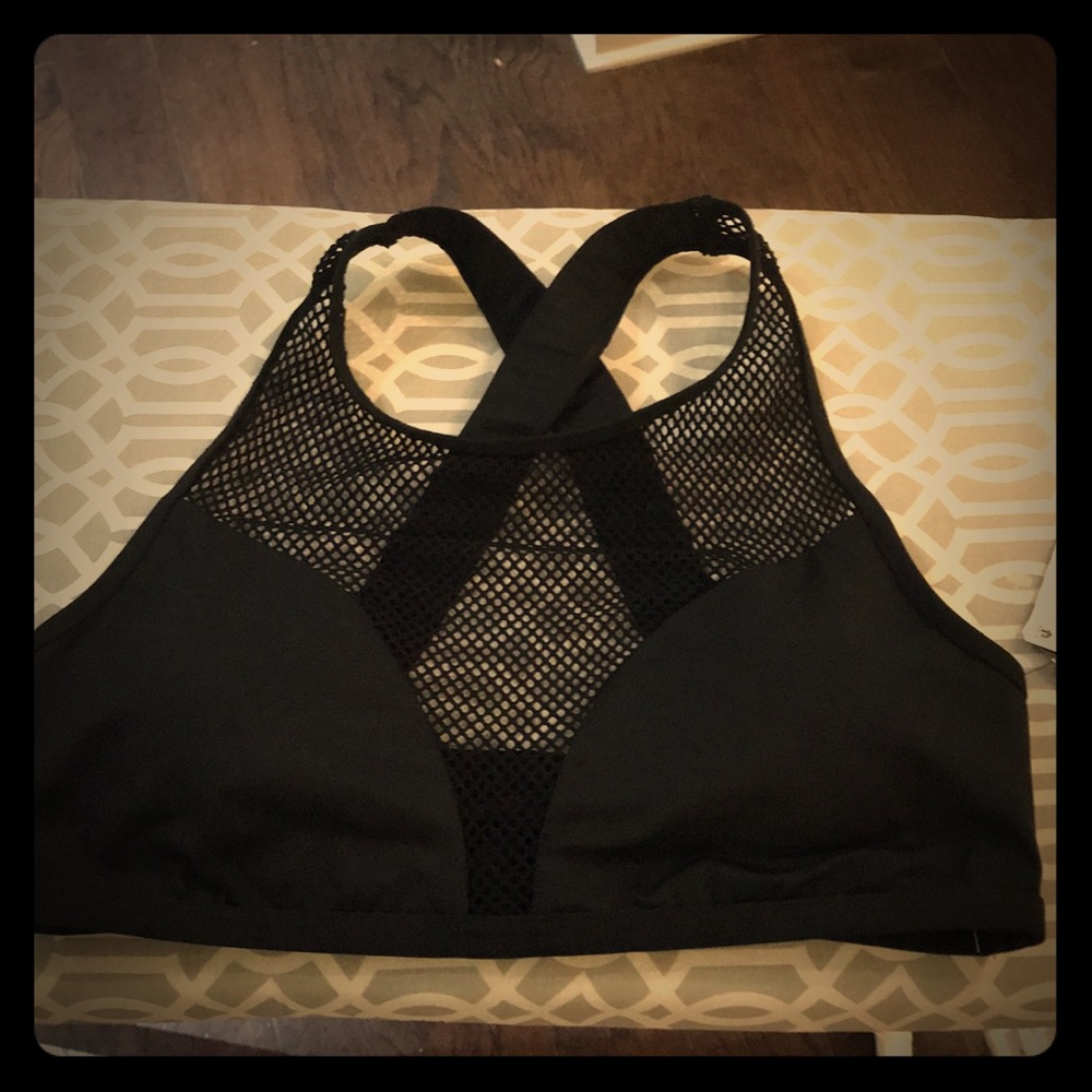 Carmen Marc Valvo Mesh Bikini Top Black Size M